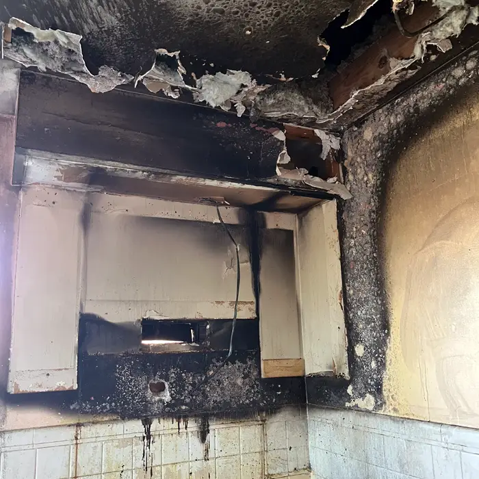 fire-damage Fire Damaged Ceiling