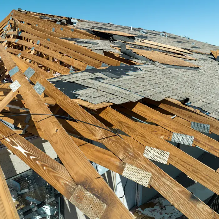 storm-damage Roof damage from storm