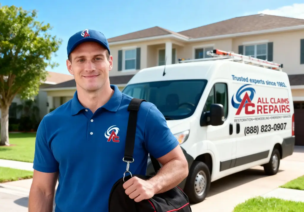 Repairman arriving at customer's home in Pembroke Pines Florida.
