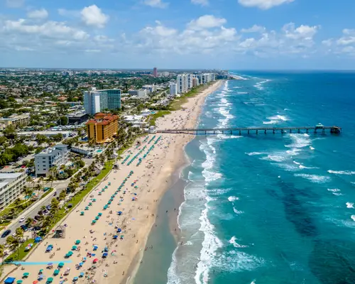 Aerial image of Deerfield Beach.