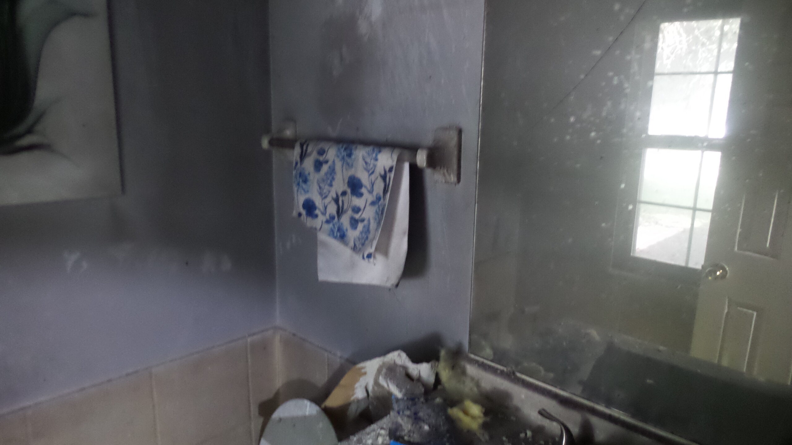 Bathroom electrical fire